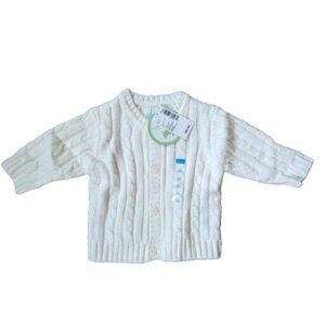 NWT The Children's Place Baby Boys Sweater Cable Knit Cardigan Button-Do…